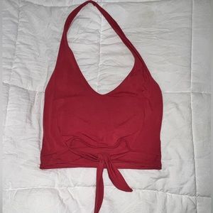Express Coral Halter Top